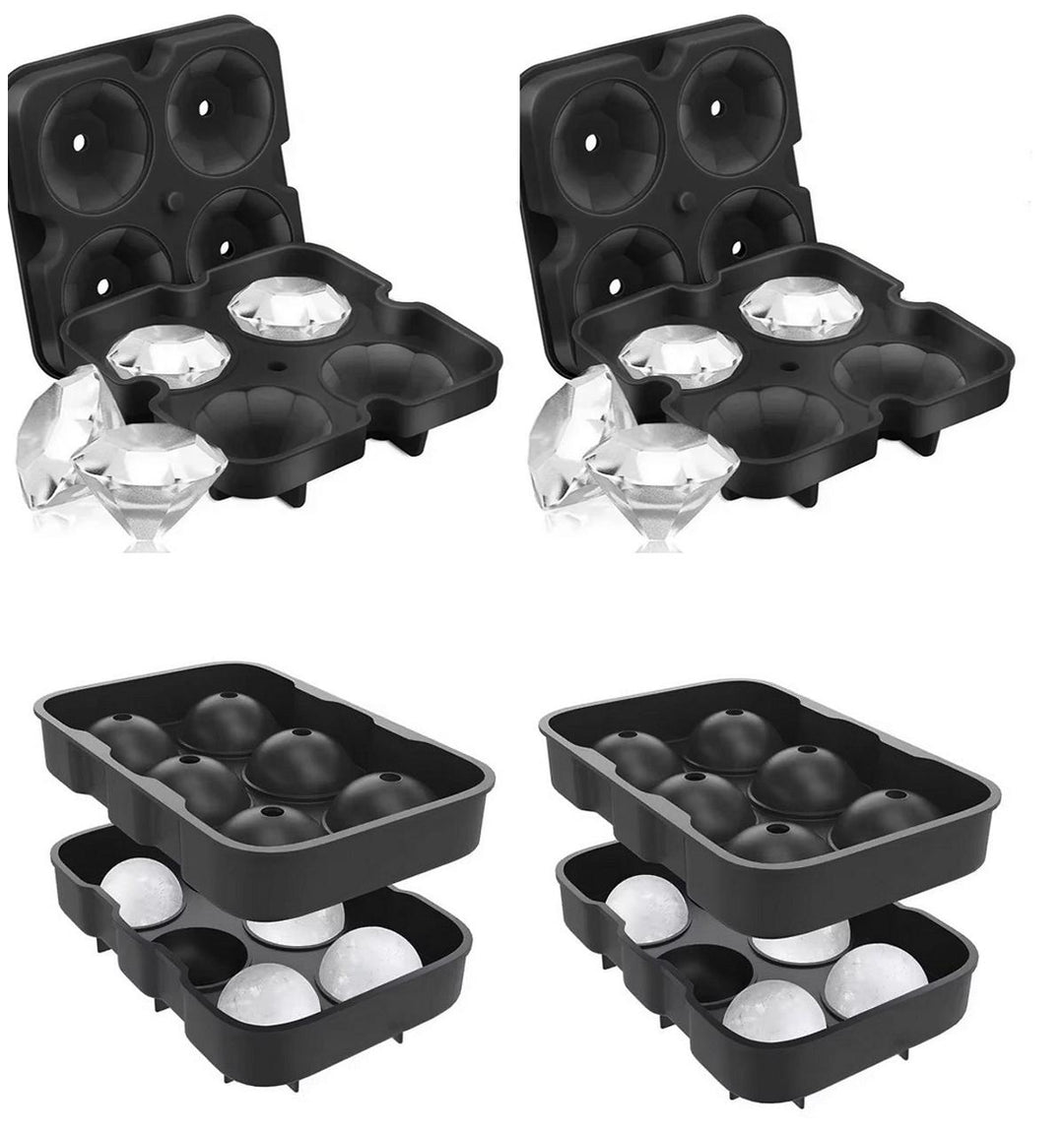 Diamanten und Kugeleiswürfel Set